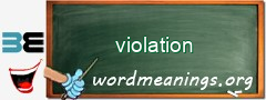 WordMeaning blackboard for violation